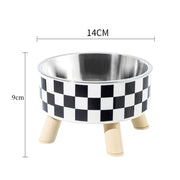 raised cat feeder bowl, view 3 - MRSLM