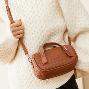 woven leather crossbody pillow bag - MRSLM