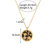 moon and star pendant necklace, view 3 - MRSLM