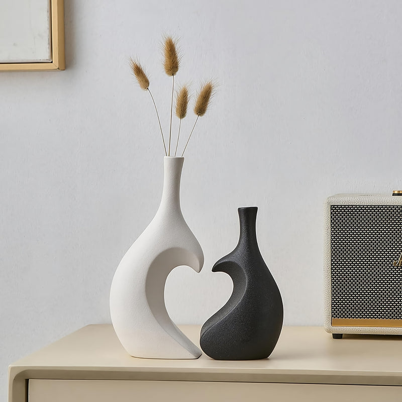 Heart-shaped ceramic vases set of 2, view 5 - MRSLM