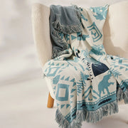 bohemian cotton knitted blanket, view 5 - MRSLM