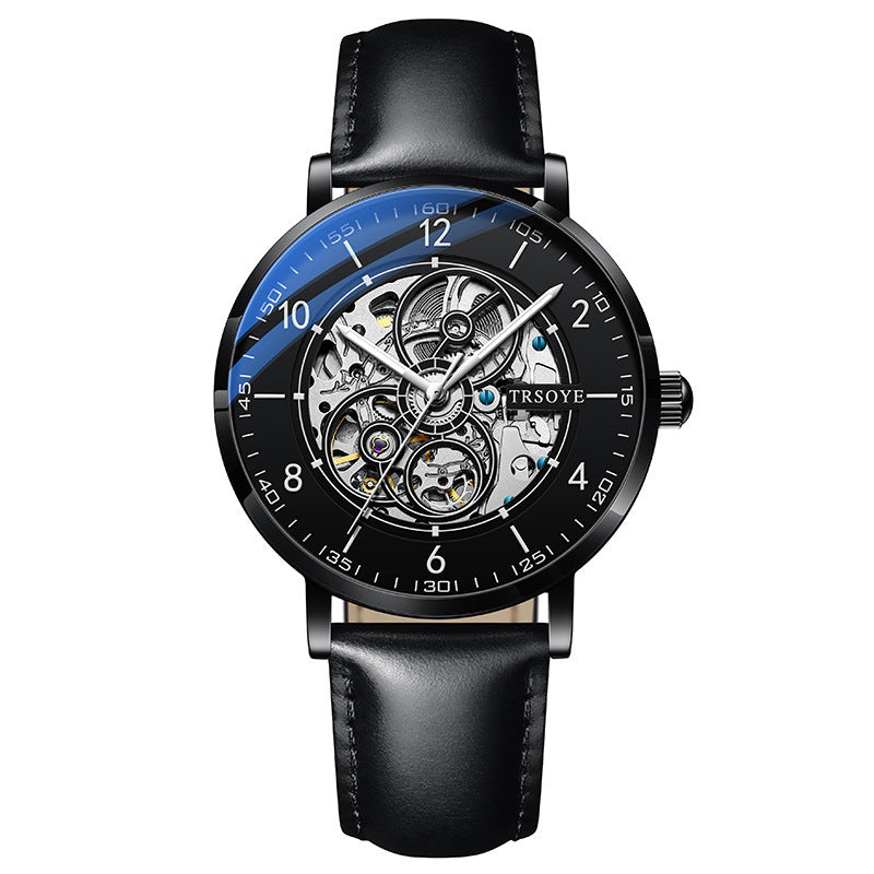Men's hollow automatic mechanical watch, view 5 - MRSLM