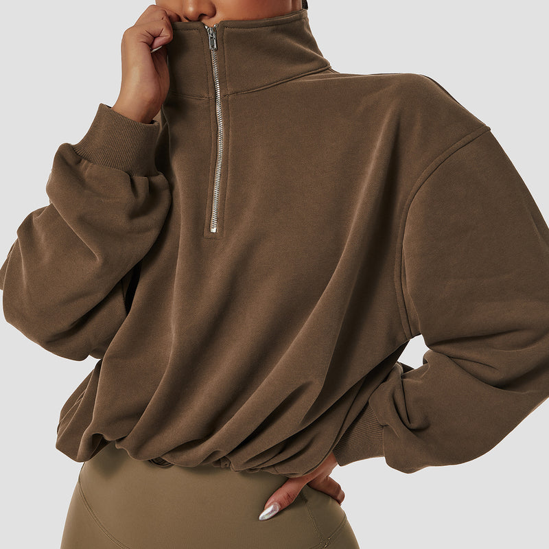 yoga fitness zip jacket, view 3 - MRSLM