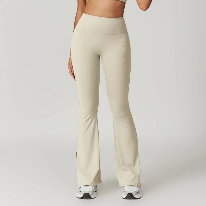 high waist flared yoga pants, view 7 - MRSLM