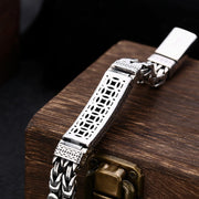 handmade silver retro bracelet, view 4 - MRSLM