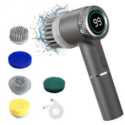 electric cleaning brush with 5 brush heads, view 3 - MRSLM