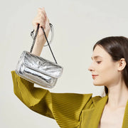 small square leather crossbody bag, view 12 - MRSLM