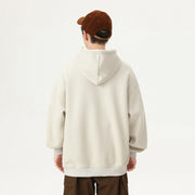 hooded sweater letter print loose top, view 3 - MRSLM
