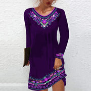 autumn and winter printed dress for women, view 10 - MRSLM