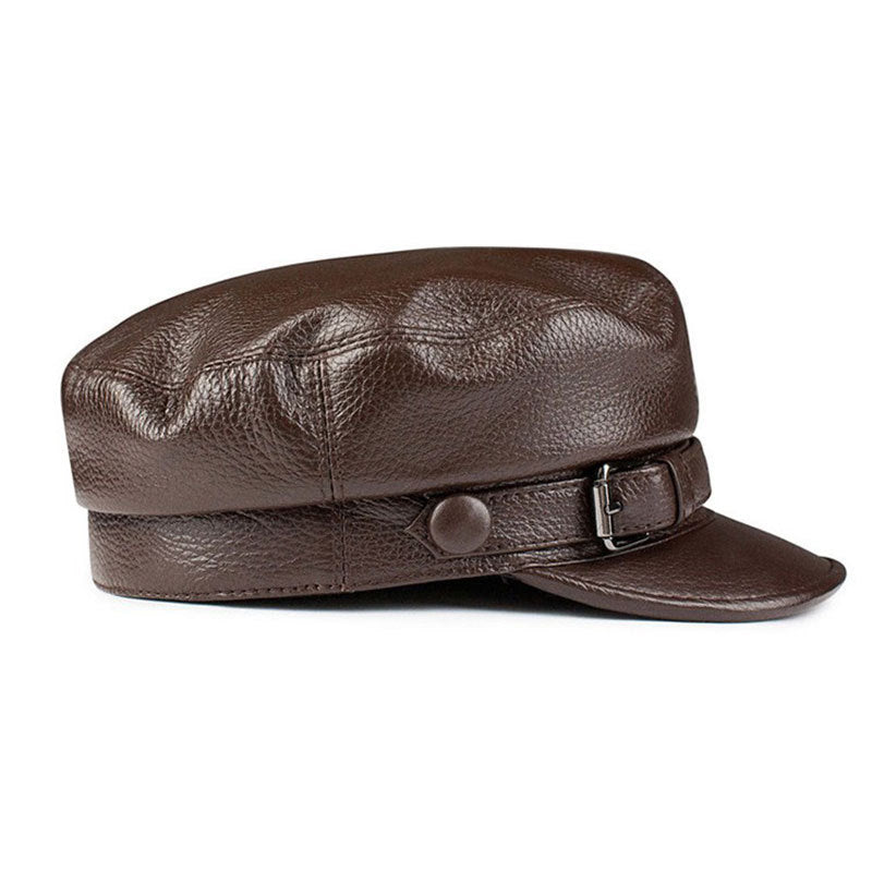 retro cowhide beret, view 3 - MRSLM