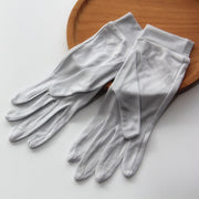 thin mulberry silk finger gloves, view 7 - MRSLM