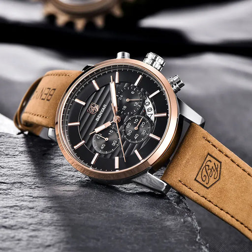men's gold-tone quartz watch - MRSLM