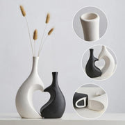 Heart-shaped ceramic vases set of 2, view 4 - MRSLM