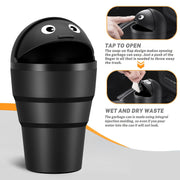 universal mini car trash can with swing lid, view 9 - MRSLM