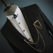 vintage chain pin brooch, view 5 - MRSLM