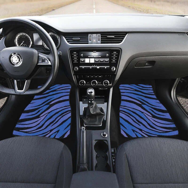 zebra print car floor mats, view 3 - MRSLM