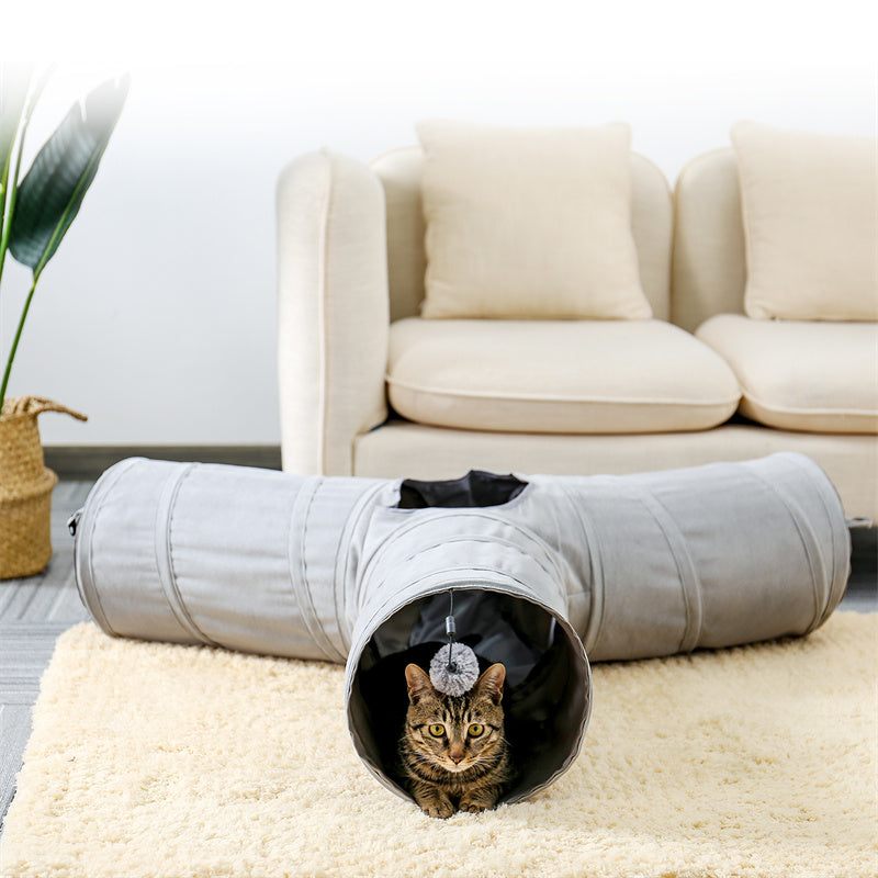 interactive collapsible cat tunnel bed, view 5 - MRSLM