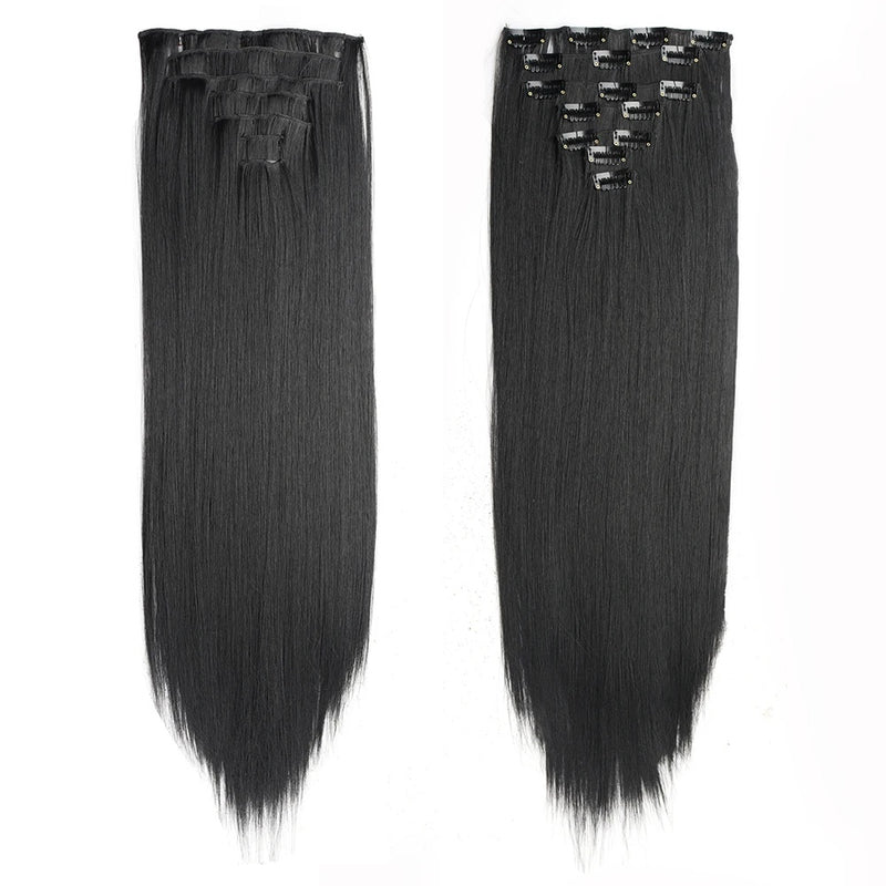 long wavy ombre clip-in hair extensions, view 9 - MRSLM