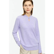 U-collar long sleeve pullover, view 2 - MRSLM