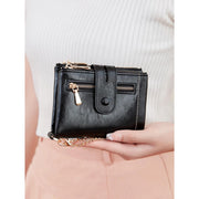 women's short pu leather wallet, view 11 - MRSLM