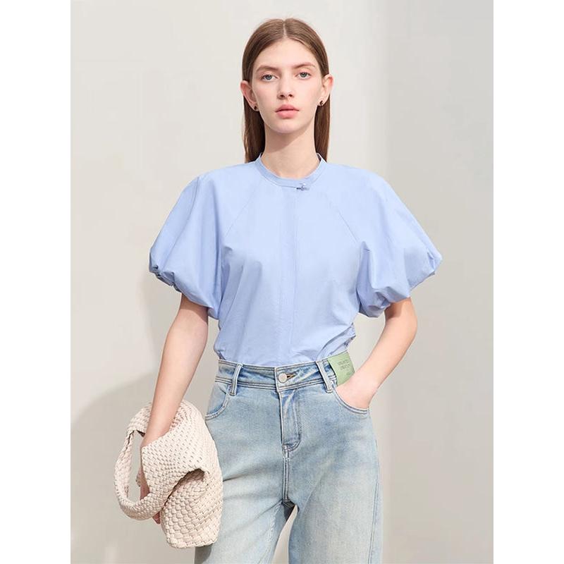lantern sleeve blouse, view 4 - MRSLM