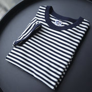 Retro striped cotton T-shirt, view 4 - MRSLM