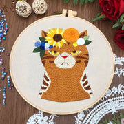 diy cat embroidery starter kit, view 2 - MRSLM