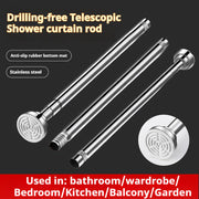 adjustable stainless steel tension shower curtain rod, view 7 - MRSLM