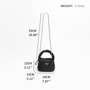 nylon tote bag with metal chain, view 5 - MRSLM
