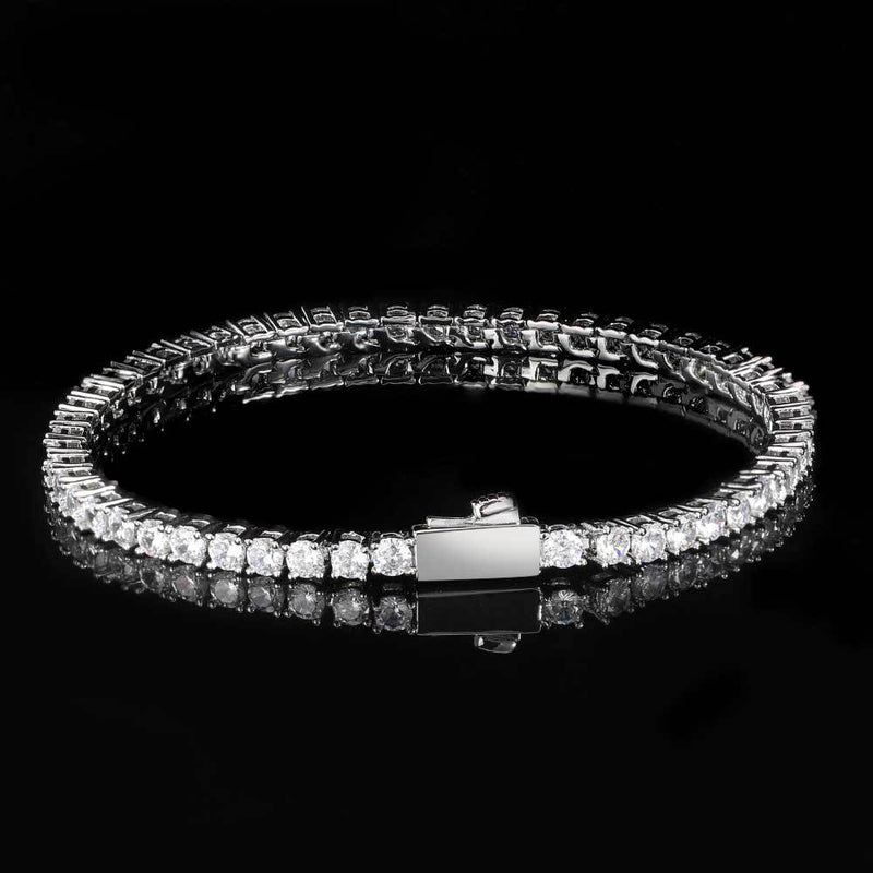 hip hop tennis chain bracelet, view 9 - MRSLM