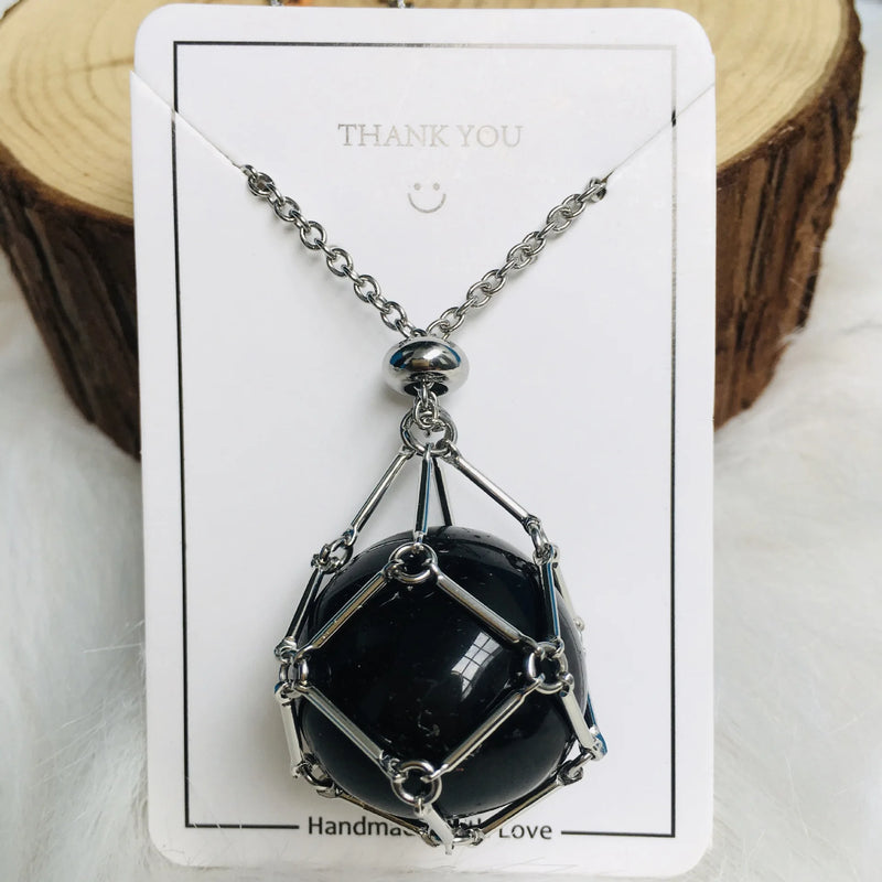 customized stone pendant necklace, view 6 - MRSLM