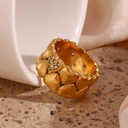 gold plated heart ring, view 7 - MRSLM