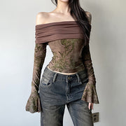 slim-fit off-shoulder top, view 2 - MRSLM