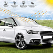 compact silver-coated car sunshade, view 5 - MRSLM