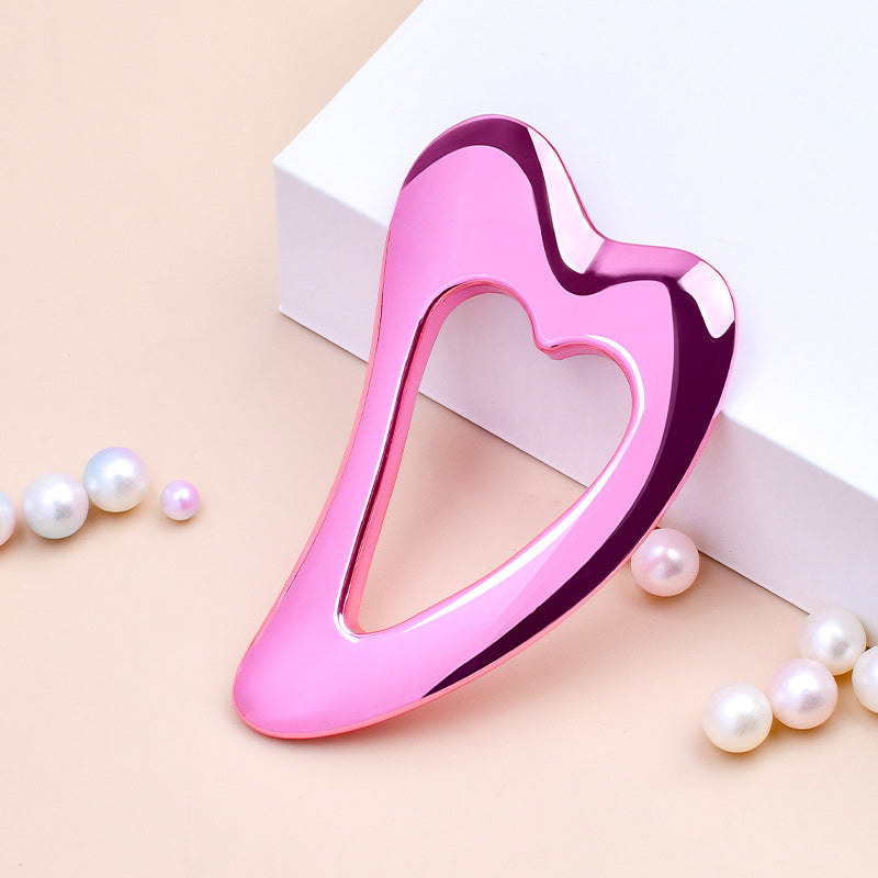 heart-shaped gua sha facial tool, view 3 - MRSLM