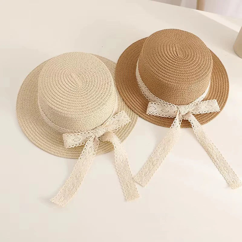children's princess straw hat, view 7 - MRSLM