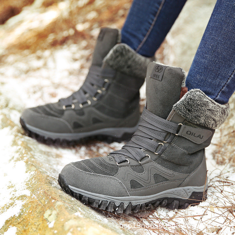 Women's velvet-lined lace-up ankle boots, view 2 - MRSLM