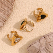Triangle rhinestone ring, view 9 - MRSLM