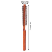 round wood hair brush, view 7 - MRSLM