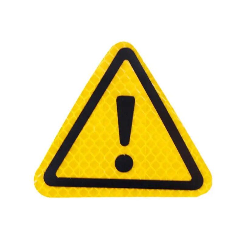 reflective safety triangle decal, view 7 - MRSLM