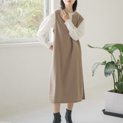 Women's V-neck sleeveless waistcoat dress, view 7 - MRSLM