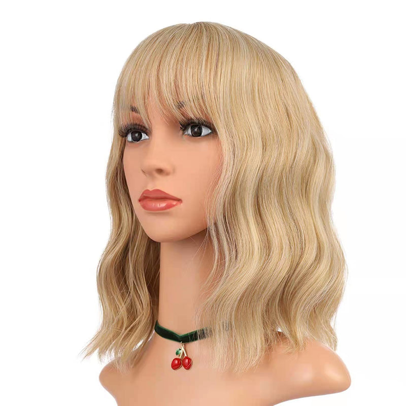 full-head curly wig with air bangs, view 6 - MRSLM