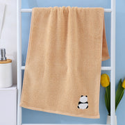 Panda embroidered cotton face towel, view 2 - MRSLM