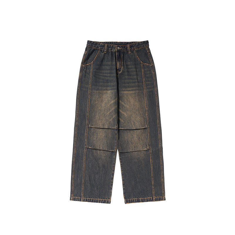 men's loose retro straight jeans, view 7 - MRSLM