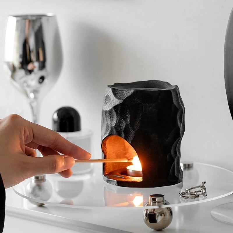 nordic style essential oil burner with candle holder, view 5 - MRSLM