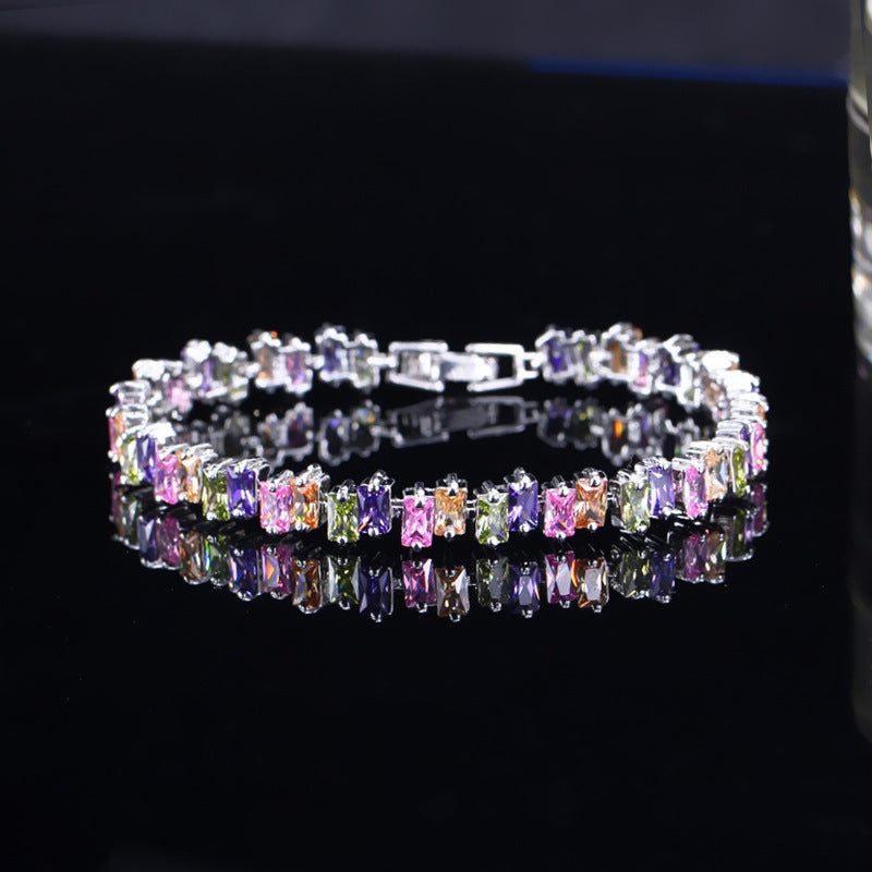 square zircon bracelet, view 8 - MRSLM