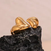 gold double heart open ring, view 5 - MRSLM