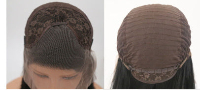 13x4 front lace long straight wig side bangs, view 6 - MRSLM