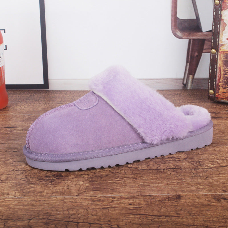 cowhide warm slippers, view 13 - MRSLM