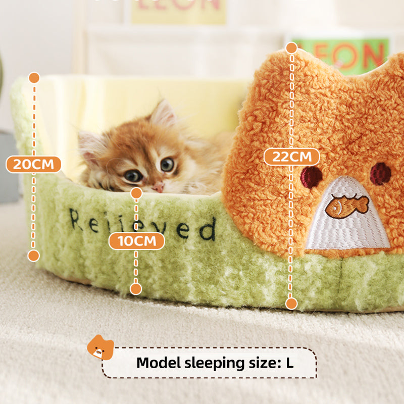 cozy pet bed for cats and small dogs, view 4 - MRSLM